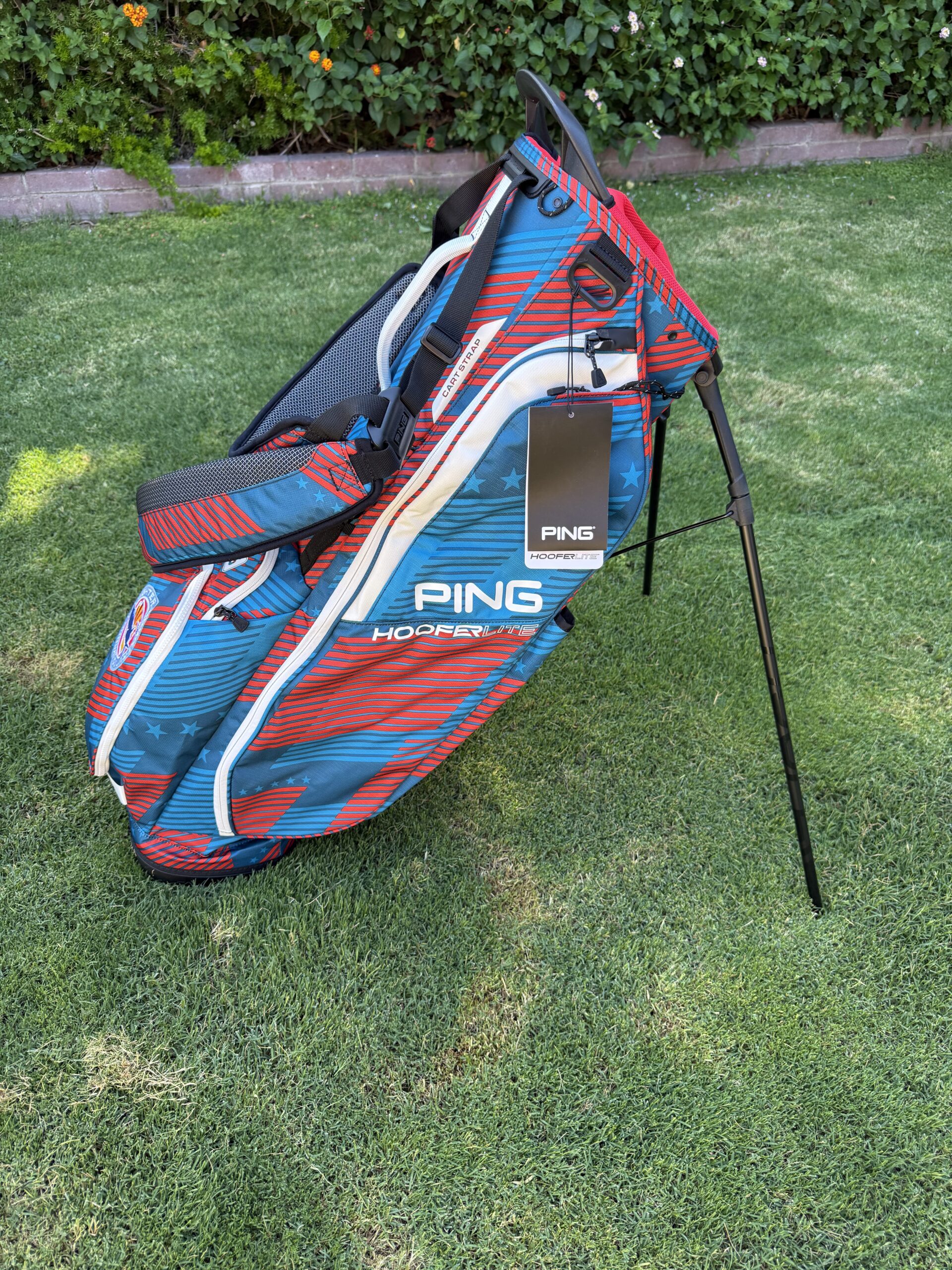 Custom PING Hoofer Lite Stand Bag — Patriotic Luke AFB Tournament Edition