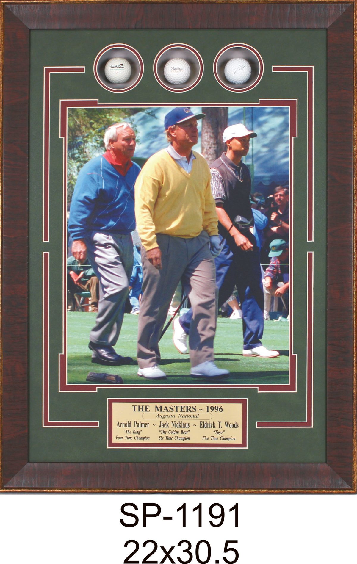 Tiger, Arnie & Jack 16x20 with Balls
