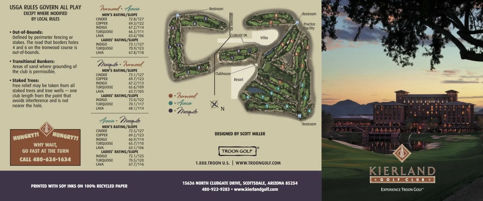 Kierland Golf Club Official Scorecard