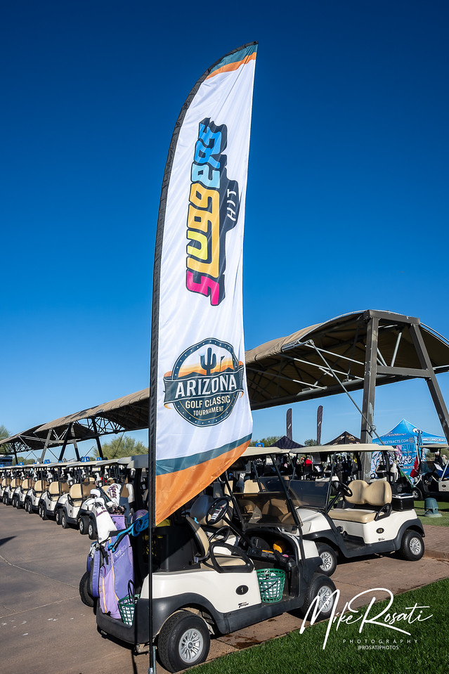 Sponsor flag on course AGC